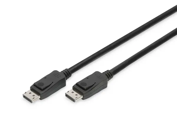 Image of Digitus DisplayPort Cable DisplayPort plug, DisplayPort plug 2m Black AK-340106-020-S Ultra HD (8K), gold plated connectors DisplayPort cable AK-3
