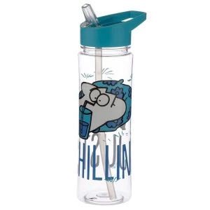 Image of Shatterproof Reusable 550ml Plastic Water Bottle - Simon & Cat Just Chilling