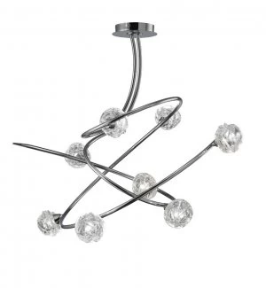 Image of Semi Flush Ceiling 8 Light G9, Polished Chrome