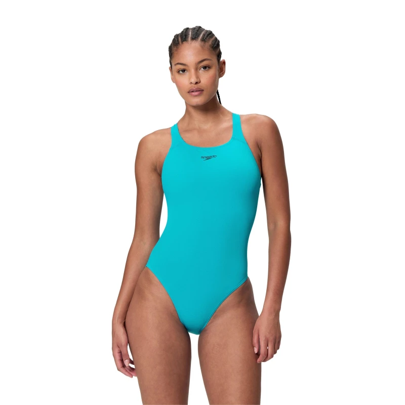 Image of Speedo Endurance+ Medalist Swimsuit Womens Mayan Blue female 8 (XS)