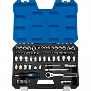 Image of Draper Expert 71 Piece Combination Drive Hex and Go Through Socket Set Metric and Imperial 3/8"