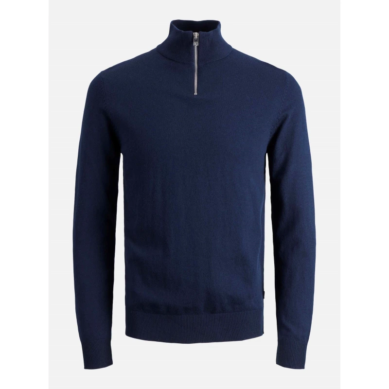 Image of Jack & Jones Blue / Navy Blazer Plain Half Zip Jumper Navy Male 2XL 200913UK