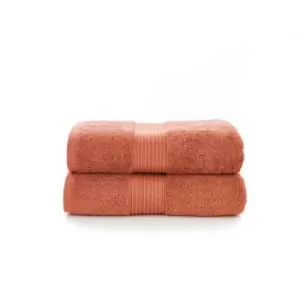 Image of Deyongs Bliss Pima 2 Pack Bath Towel - Copper
