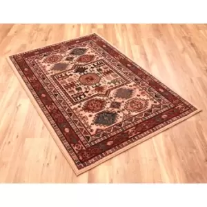 Image of Kashqai 4306-100 135cm x 200cm Rectangle - Green and Yellow and Beige and Multicoloured and Red