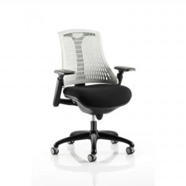 Image of Flex Chair Black Frame With Moonstone White Back KC0072 59693DY EXR59693DY
