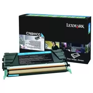 Image of Lexmark Cyan Return Programme 10K Toner Cartridge C748H1CG IB31990