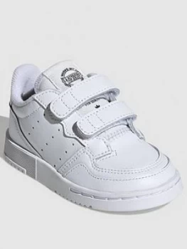 Image of adidas Originals Supercourt Tab Fastening Infant Trainers - White, Size 4