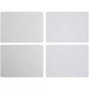 Image of Placemats And Coaster Black And White Speckled Sets 4 Table Mats And Coasters Set Contemporary Coasters Durable Printed Coasters Set Of 4 w29 x d22 x