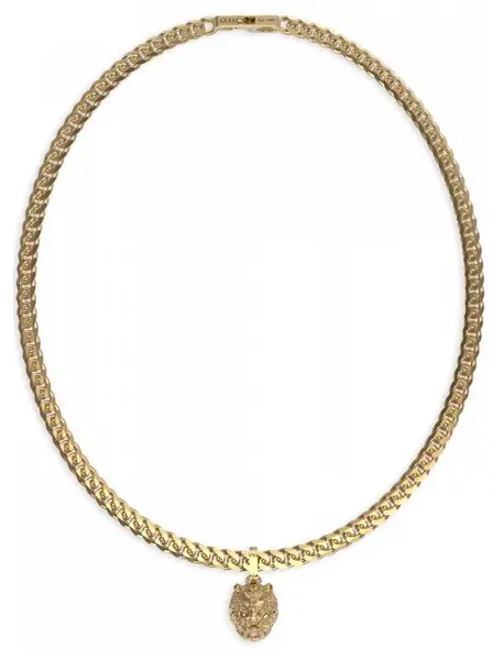 Image of Guess UMN01301YG Mens Lion Pendant Gold Plated Chain Jewellery