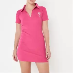 Image of Missguided Embroidered Mini Dress - Pink