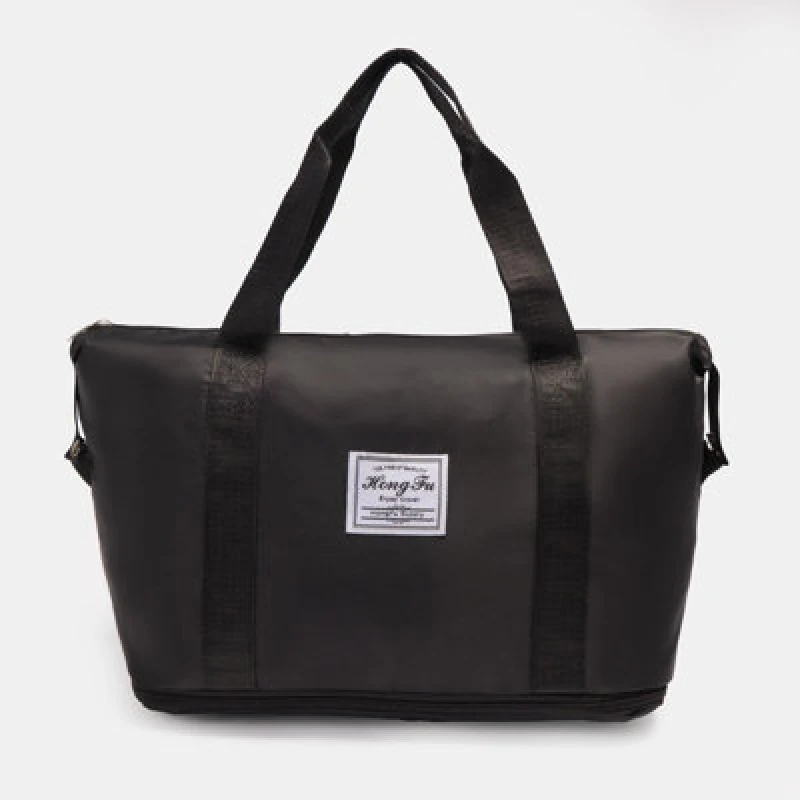 Image of OHS OHS Travel Bag Weekend Expandable Pockets Shoe Cabin Duffle Organiser in Black One Size Unisex 5027434208463