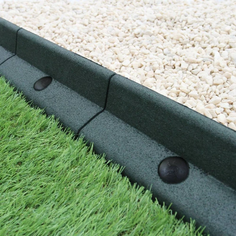 Image of MonsterShop Flexible Lawn Edging Garden Border Green Pack Of 24 X 1.2M