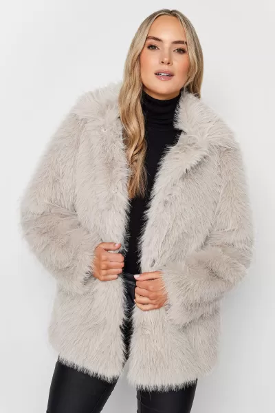 Image of Tall Faux Fur Coat