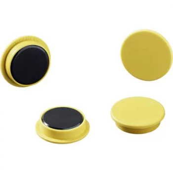 Image of Durable Magnet 475304 (Ø) 32mm Round Yellow 1 Set 475304