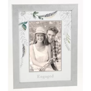 Image of Floral Foil Frame Engaged