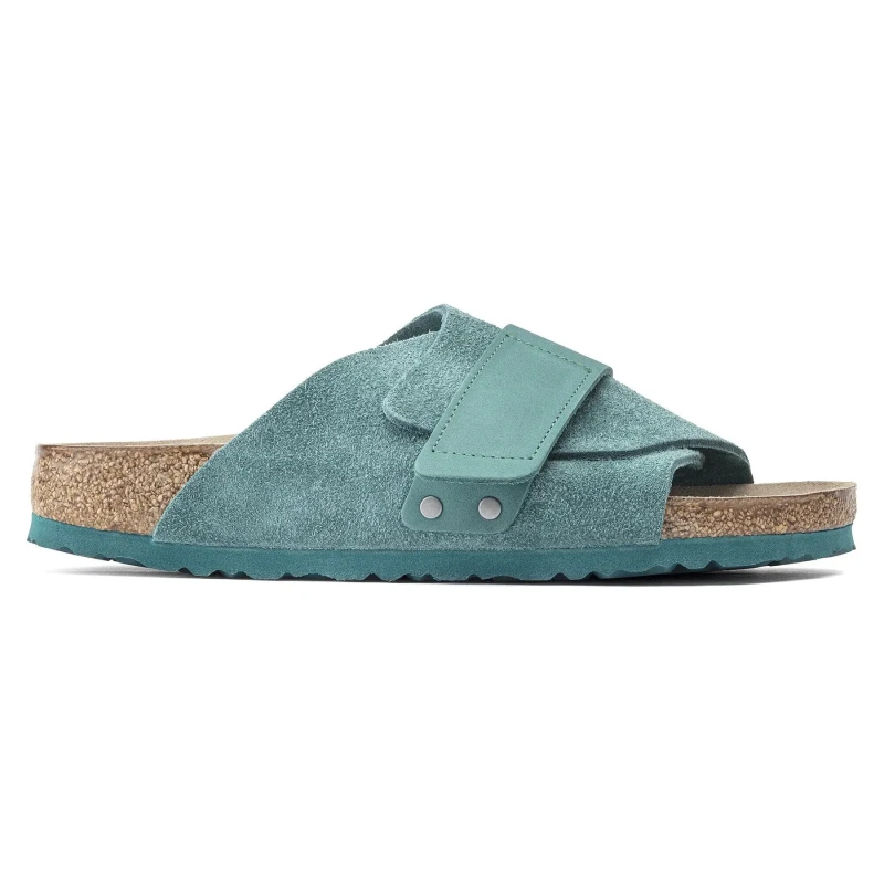 Image of Birkenstock Sandals Birkenstock Kyoto Nubuck/Suede Leather Vert Unisex 41