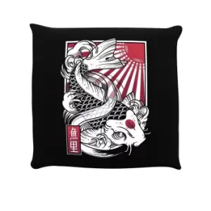 Image of Unorthodox Collective Sakana Filled Cushion (One Size) (Black/Red/White)