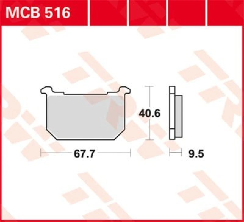 Image of TRW MCB516 Brake pad set Brake Pad Set,disc brake (402)