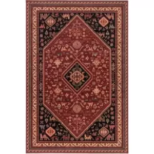 Image of Mastercraft Kashqai Rug - 4364/301 - 135x200cm, Wool, Star - Red