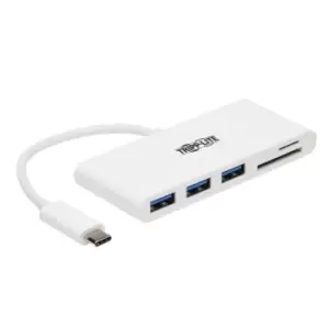 Image of Tripp Lite U460-003-3AM 3-Port USB-C Hub with Card Reader, USB-C...