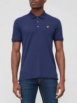 Image of Lyle & Scott Plain Polo Shirt - Navy, Size S, Men