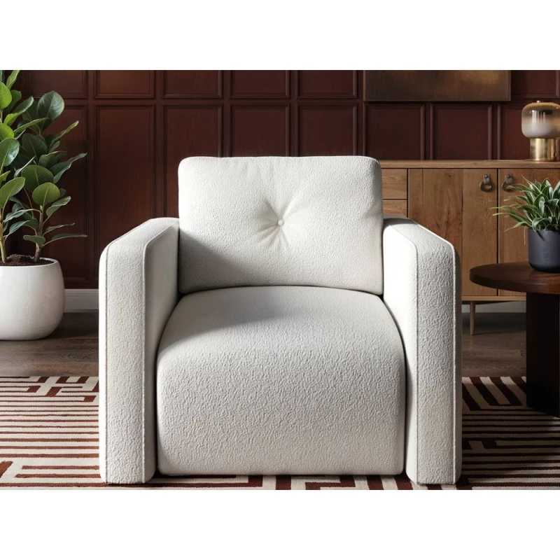 Image of Solace+Co Wilfie Chenille Armchair in Beige Beige Unisex