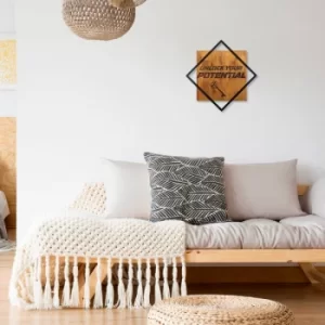 Image of Potential Walnut Black Decorative Wooden Wall Accessory