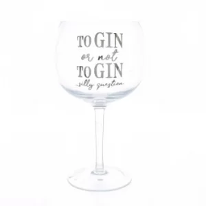 Image of To Gin Or Not To Gin Gin Glass Gold Electroplated 22cm