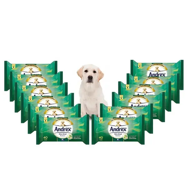 Image of Andrex Skin Kind Aloe Vera Washlets 40 Wipes