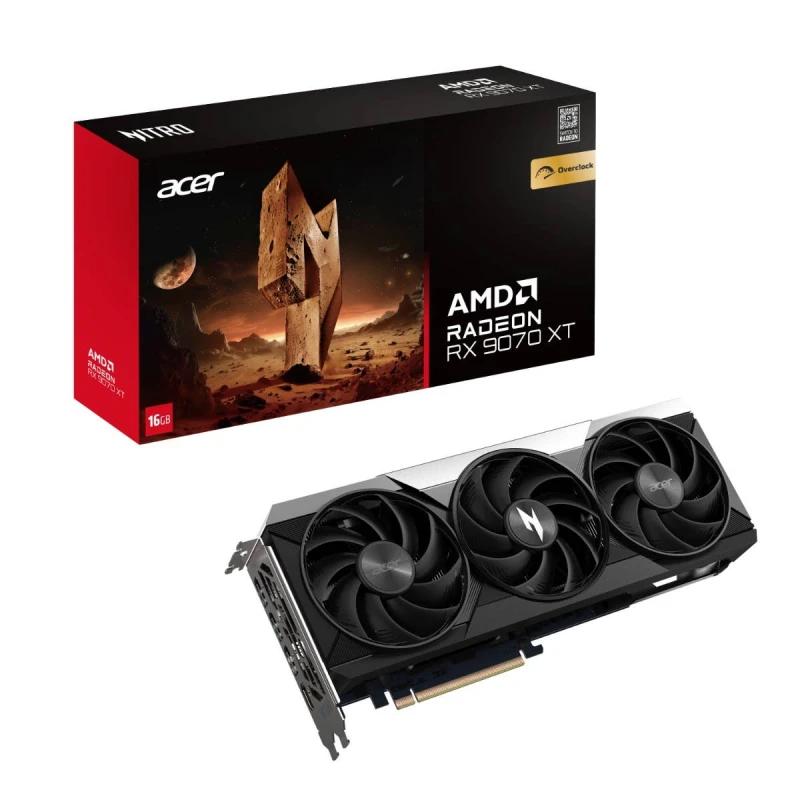 Image of ACER Radeon RX 9070 XT 16GB OC Nitro Graphics Card 4711474226617