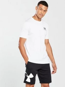 Image of Urban Armor Gear Sportstyle Left Chest Logo T shirt White Size S Men