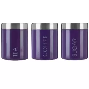 Image of Premier Housewares Purple Liberty Canisters - Set of 3