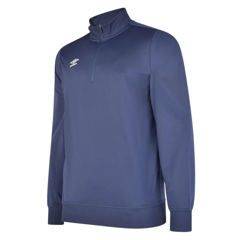 Image of Umbro Umbro Men Club Essential Half Zip Sweatshirt in Dark Navy Size: Small Dark Navy S Male 5063527471079