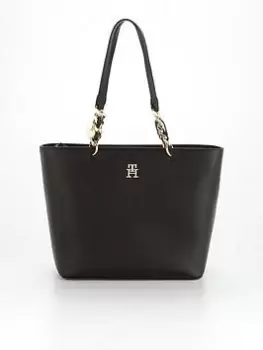 Image of Tommy Hilfiger Monogram Tote Bag - Black