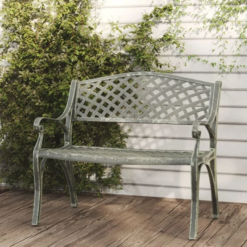 Image of VIDAXL Vidaxl - Garden Bench 102cm Cast Aluminium Green 8720286722589