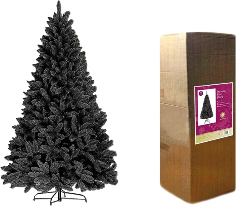 Image of Shatchi 4FT Black Imperial Pine Christmas Tree Black