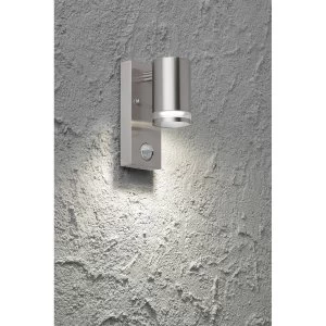 Image of Wofi Gentara Wall Lamp - Brushed Stainless Steel