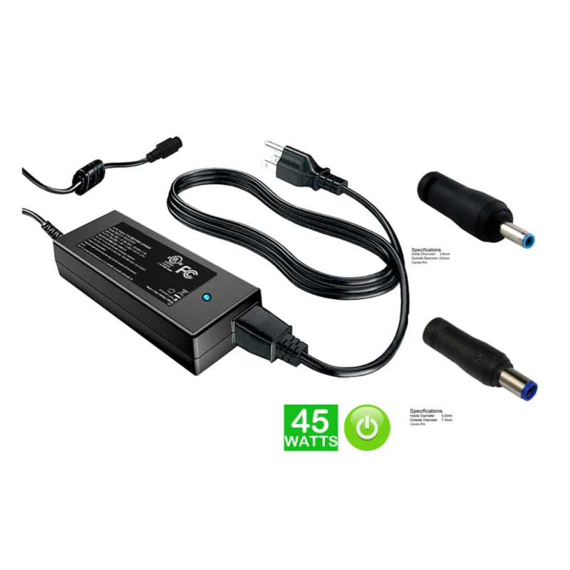 Image of Origin Storage BTI 45W AC Adapter with 7.5mm and 4.5mm connectors for use with HP models Spectre 13 240 G2 240 G3 250 G2 250 G3 Notebook PC Chromebook