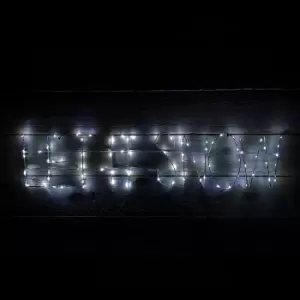 Image of 90cm Premier Indoor Outdoor Flashing LED Let It Snow Christmas Sign Decoration