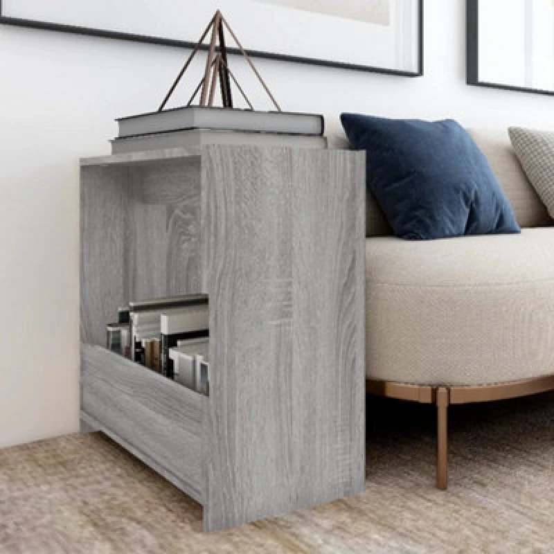 Image of vidaXL Side Table Grey Sonoma 50x26x50cm Engineered Wood, Grey 826630