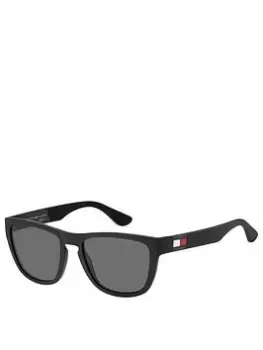 Image of Tommy Hilfiger Rectangular Frame Polyamide Sunglasses - Grey