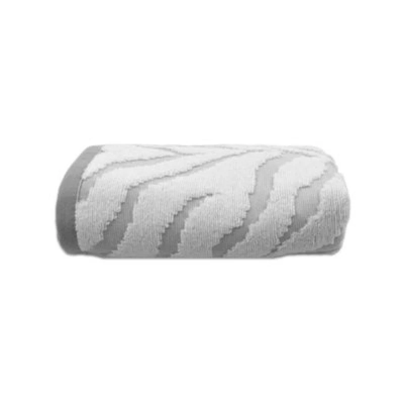 Image of Allure Bath Fashions Zebra Print Sculpted Bath Towel - White/grey