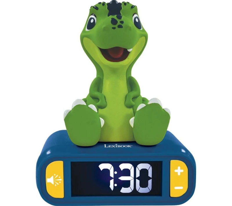 Image of LEXIBOOK RL800DINO Nightlight Alarm Clock - Dinosaur, Blue,Green 3380743081854