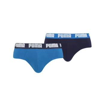 Image of Puma 2 Pack Briefs Mens - True Blue