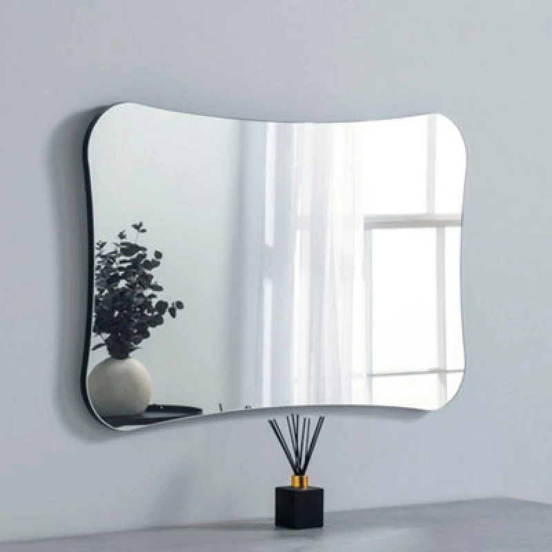 Image of Yearn Mirrors Barnsbury Frameless Black Organic Mirror 120x80cm Black