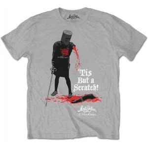 Image of Monty Python - Tis But A Scratch Mens Small T-Shirt - Grey