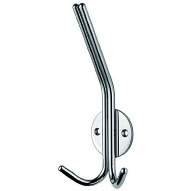 Image of Loops Slimline Hat & Double Coat Hook 35mm Projection Bright Stainless Steel Metallics