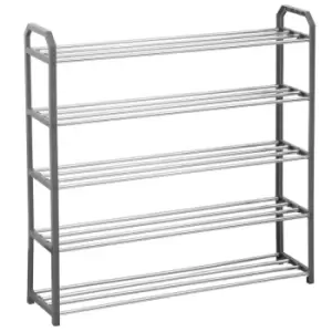 Image of House of Home Grey 5-Tier Shoe Storage Rack