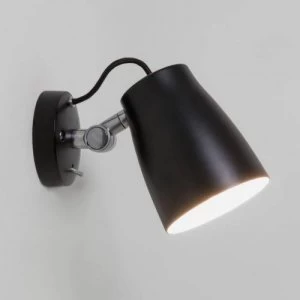 Image of 1 Light Indoor Wall Light Matt Black, E27
