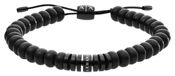 Image of Armani Exchange AXG0056001 Mens Black Semi-Precious Stone Jewellery